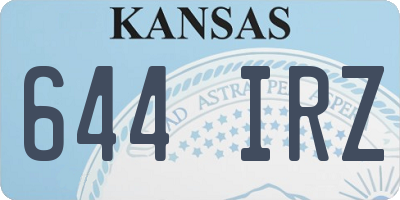 KS license plate 644IRZ