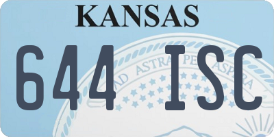KS license plate 644ISC
