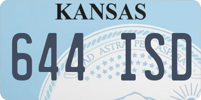 KS license plate 644ISD