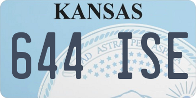 KS license plate 644ISE