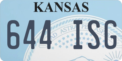 KS license plate 644ISG