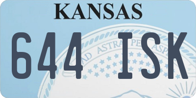 KS license plate 644ISK