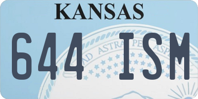 KS license plate 644ISM