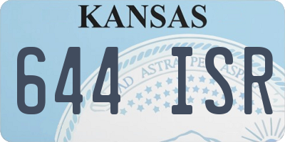 KS license plate 644ISR