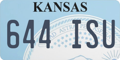 KS license plate 644ISU