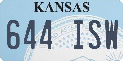 KS license plate 644ISW