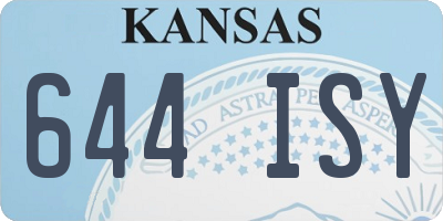 KS license plate 644ISY