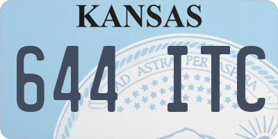 KS license plate 644ITC