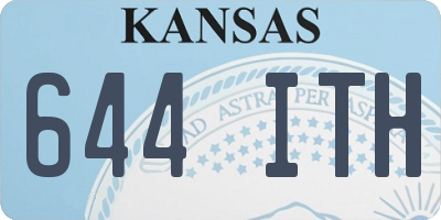 KS license plate 644ITH