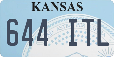 KS license plate 644ITL