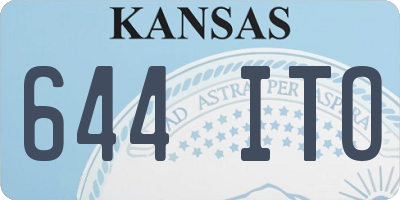 KS license plate 644ITO