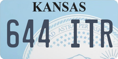 KS license plate 644ITR