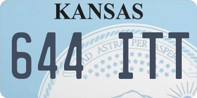 KS license plate 644ITT