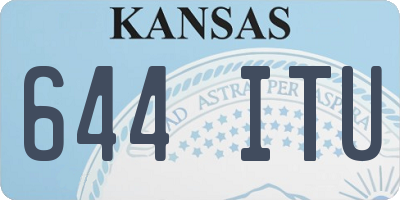 KS license plate 644ITU