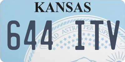KS license plate 644ITV