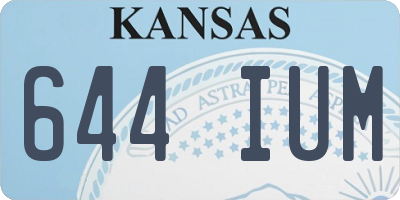 KS license plate 644IUM