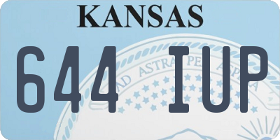 KS license plate 644IUP