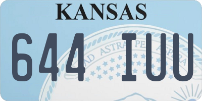 KS license plate 644IUU