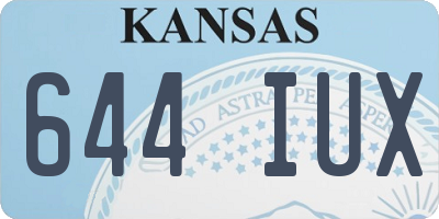 KS license plate 644IUX