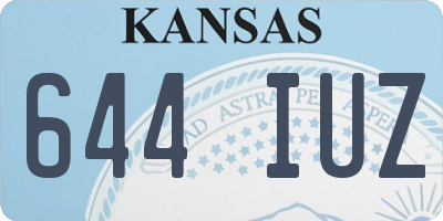 KS license plate 644IUZ