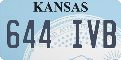 KS license plate 644IVB
