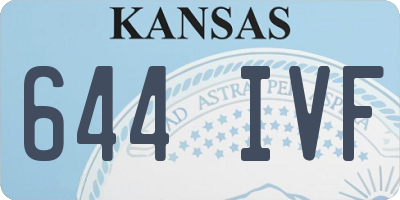 KS license plate 644IVF