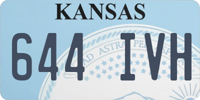 KS license plate 644IVH