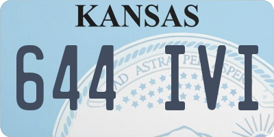 KS license plate 644IVI