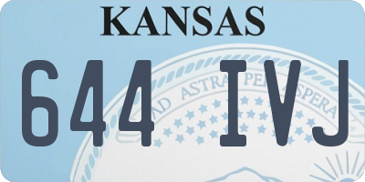 KS license plate 644IVJ