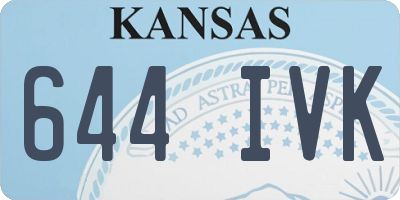 KS license plate 644IVK