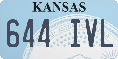 KS license plate 644IVL