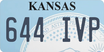KS license plate 644IVP
