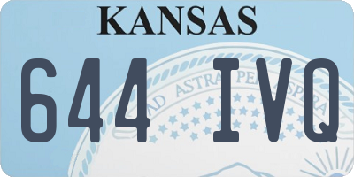 KS license plate 644IVQ