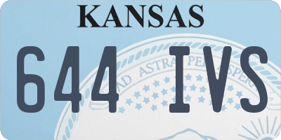 KS license plate 644IVS