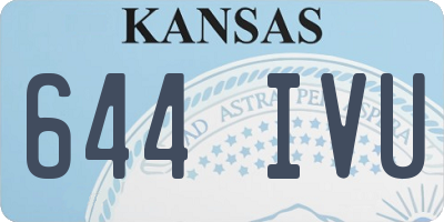 KS license plate 644IVU
