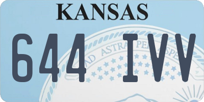 KS license plate 644IVV