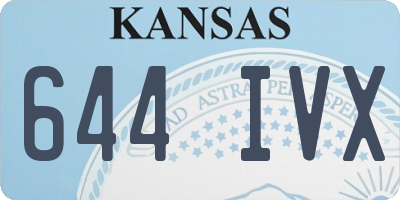 KS license plate 644IVX