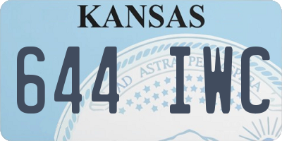 KS license plate 644IWC
