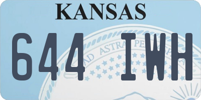 KS license plate 644IWH