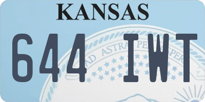 KS license plate 644IWT
