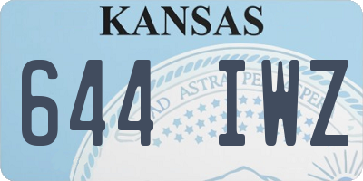 KS license plate 644IWZ