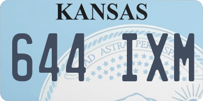 KS license plate 644IXM