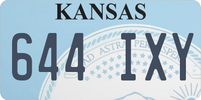 KS license plate 644IXY