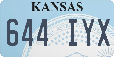 KS license plate 644IYX