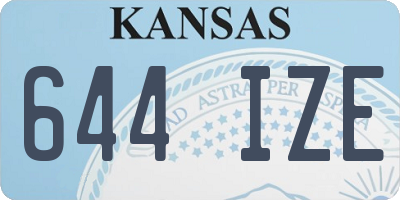 KS license plate 644IZE