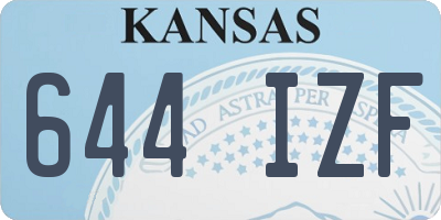 KS license plate 644IZF