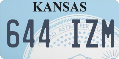 KS license plate 644IZM