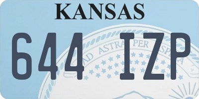 KS license plate 644IZP
