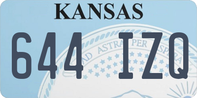 KS license plate 644IZQ