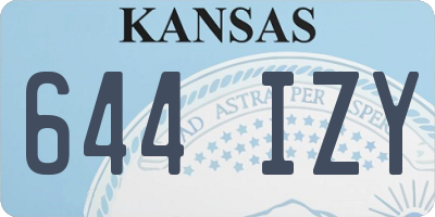 KS license plate 644IZY